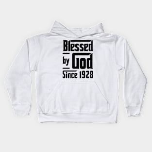 Blessed By God Since 1928 95th Birthday Kids Hoodie